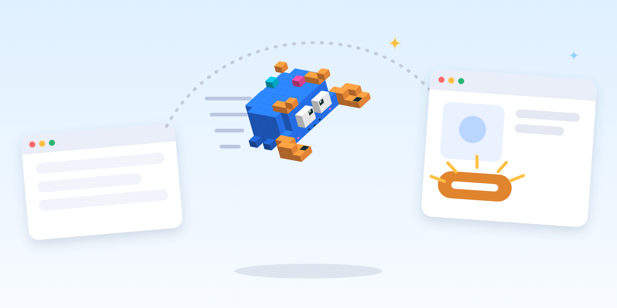 Pinch the Trawl lobster leaping mid-air from one browser page to the next, where a price tag shines